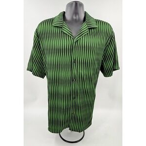 Wicked X Forever 21 Plisse Shirt Green & Black Wicked the Musical Men's XL NWOT